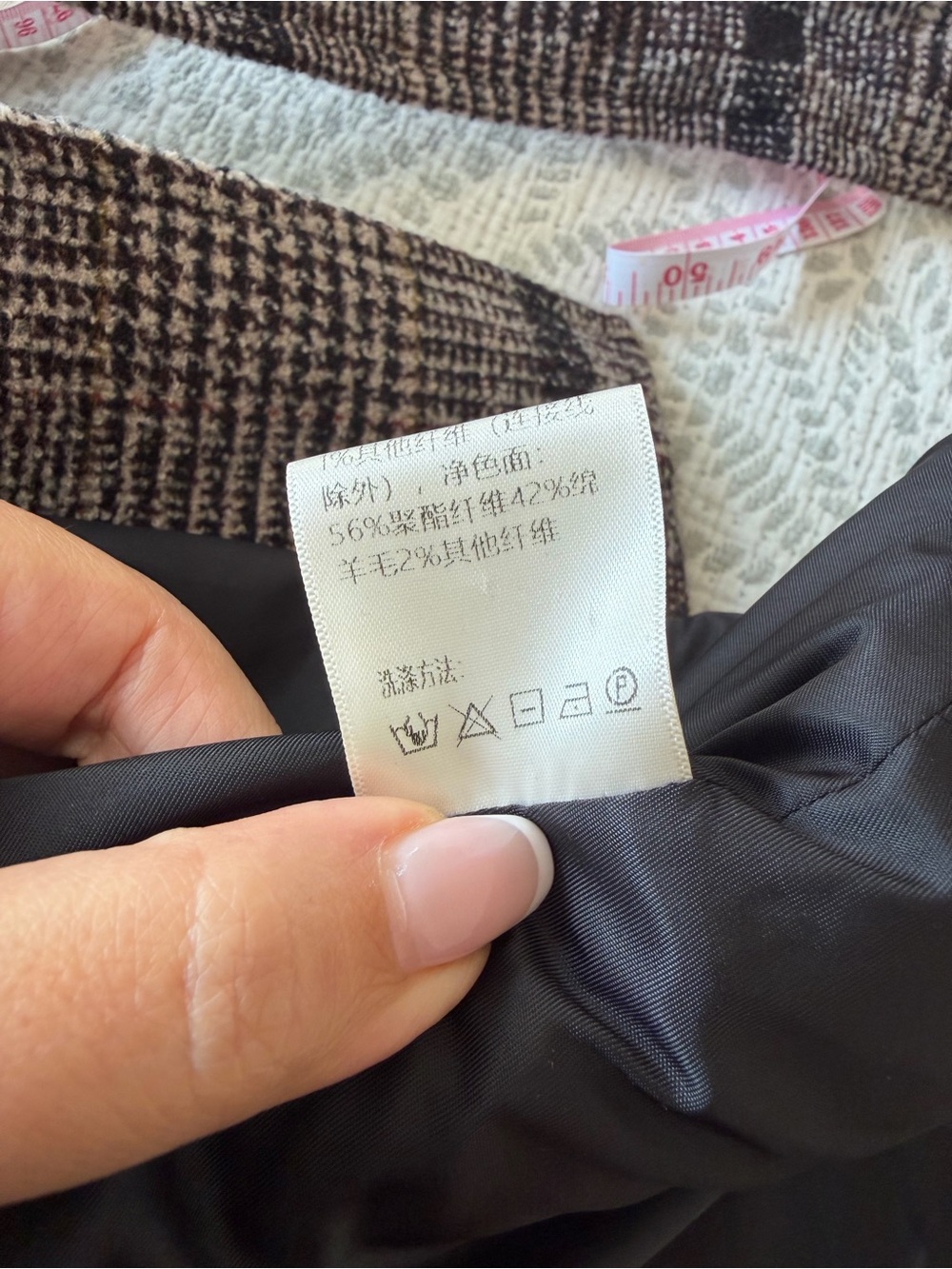 NWOT42% Wool Heavyweight Oversized Plaid Long Coat – Boutique Sample Fits S-L - Picture 15 of 16